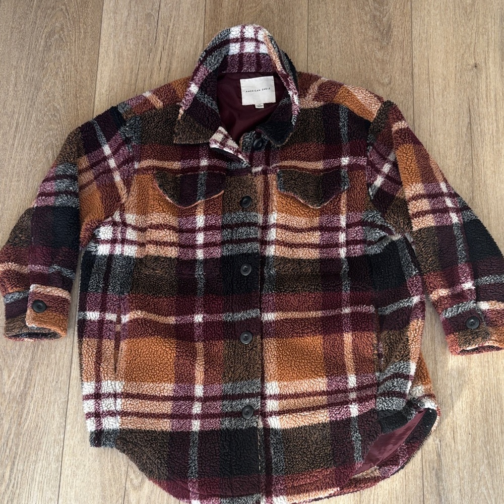 American Eagle Outfitters Multicolor Sherpa Jacket